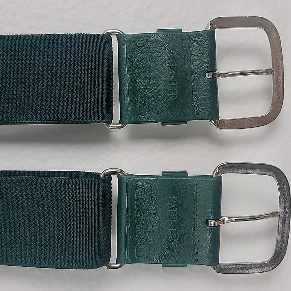 Baseball Belts Two Adjustable Green Adjustable 26-42 Inches